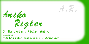 aniko rigler business card
